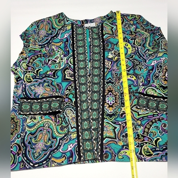 Joan Rivers Vibrant Jewel Tone Paisley Jacket (XL) - Picture 4 of 9